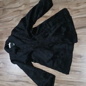 Chic Black Teddy Jacket for Women